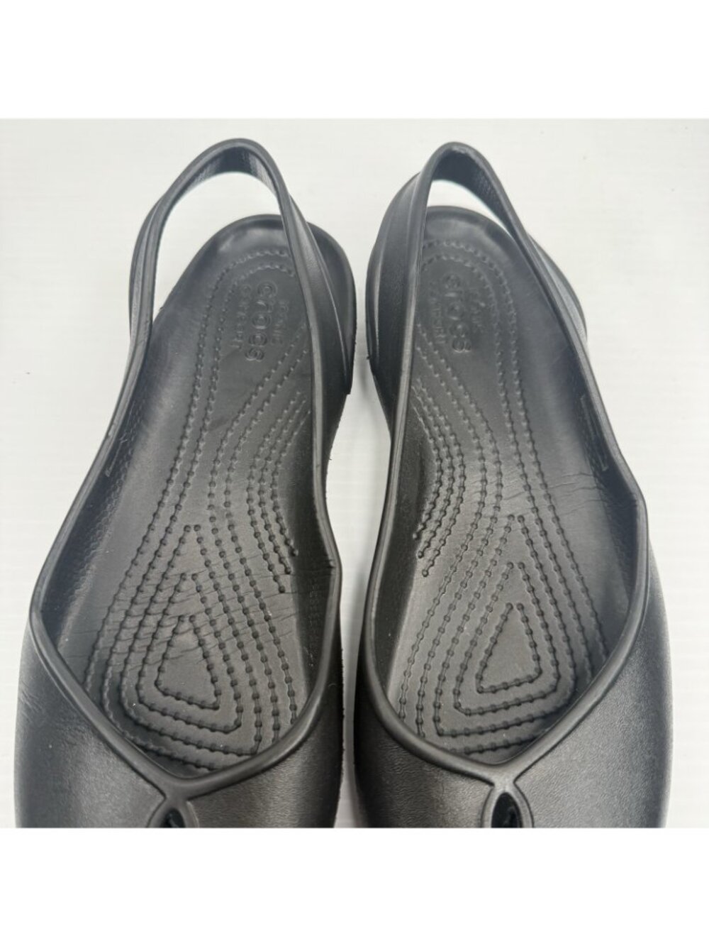 Crocs Olivia II Womens 8 Black Slingback Ballet Flats Comfort Casual Travel - Picture 8 of 11